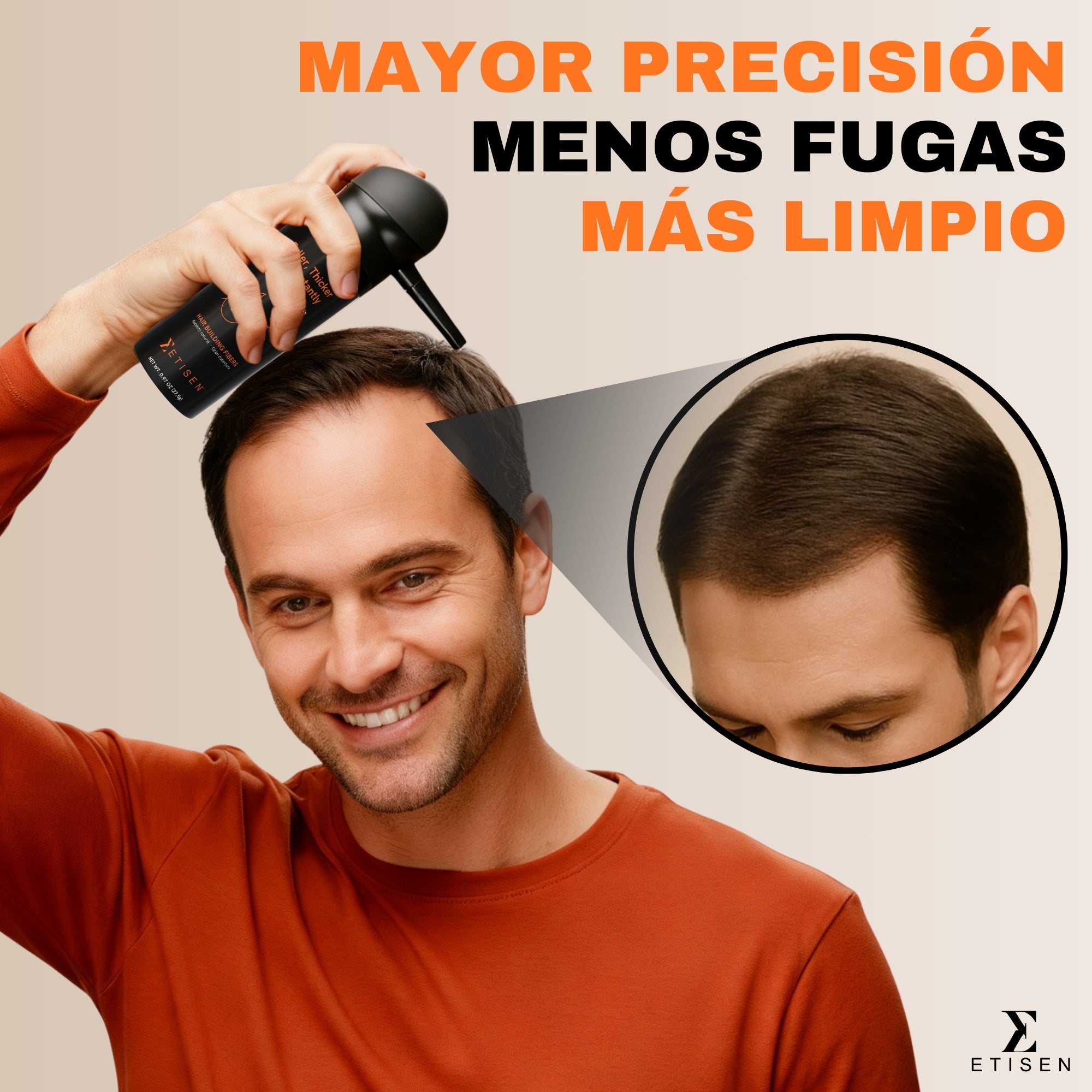 Fibras capilares - castaño oscuro