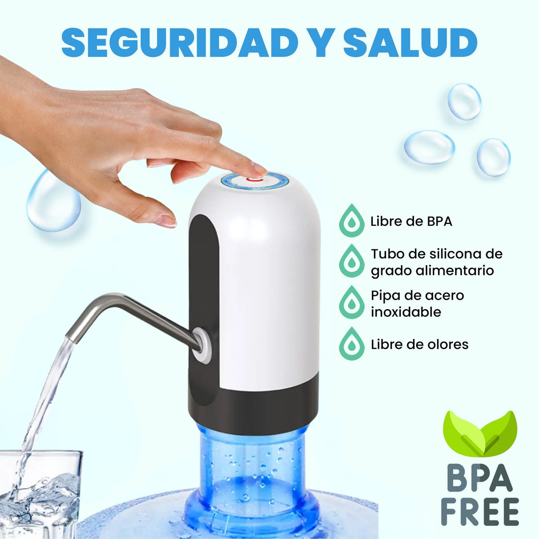 Dispensador de agua eléctrico - blanco