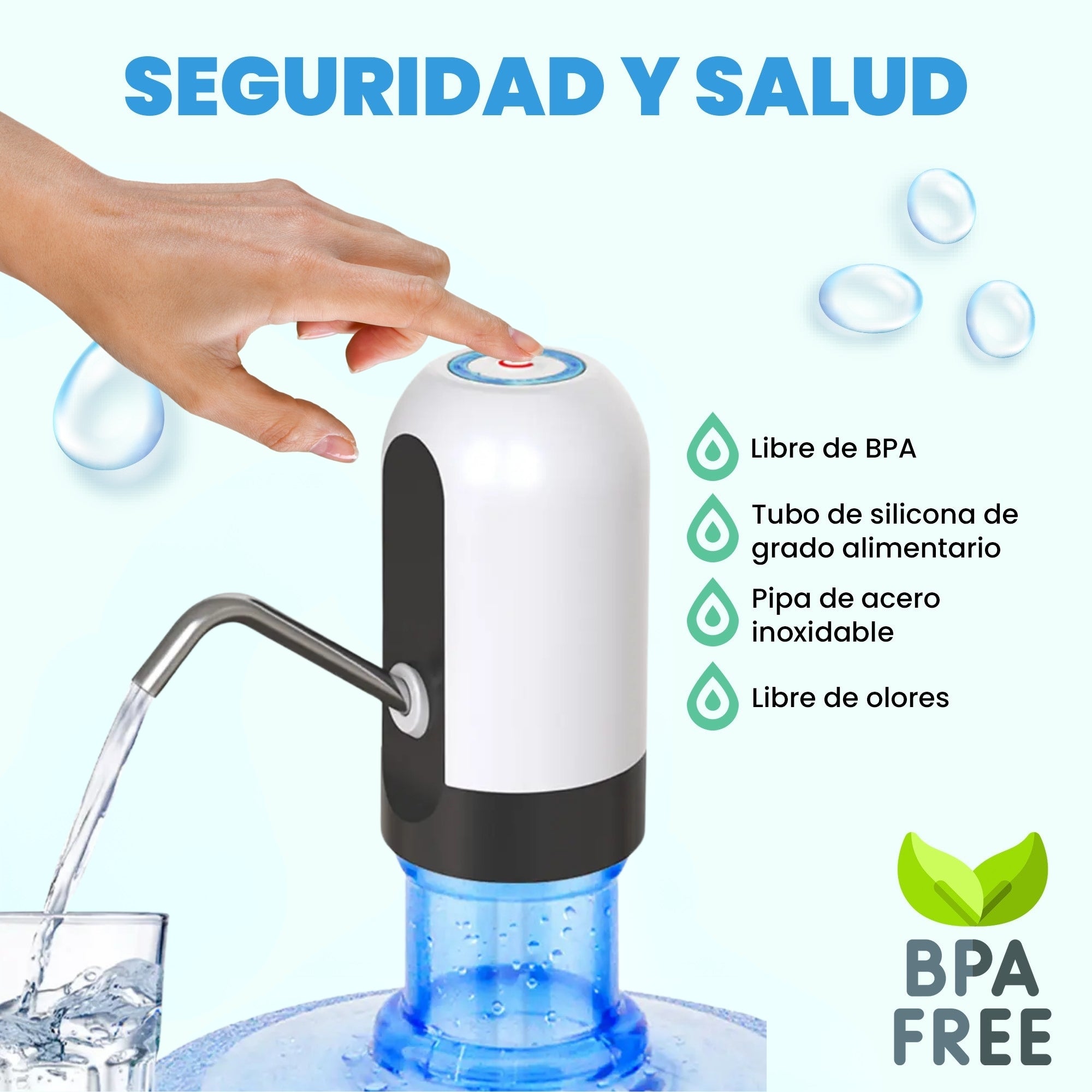 Dispensador de agua eléctrico - blanco