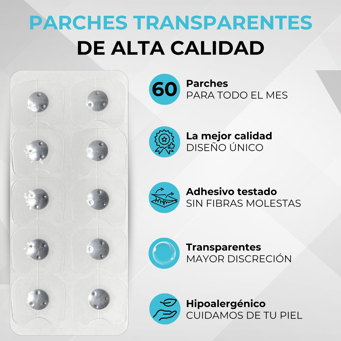 Parches magnéticos - transparentes
