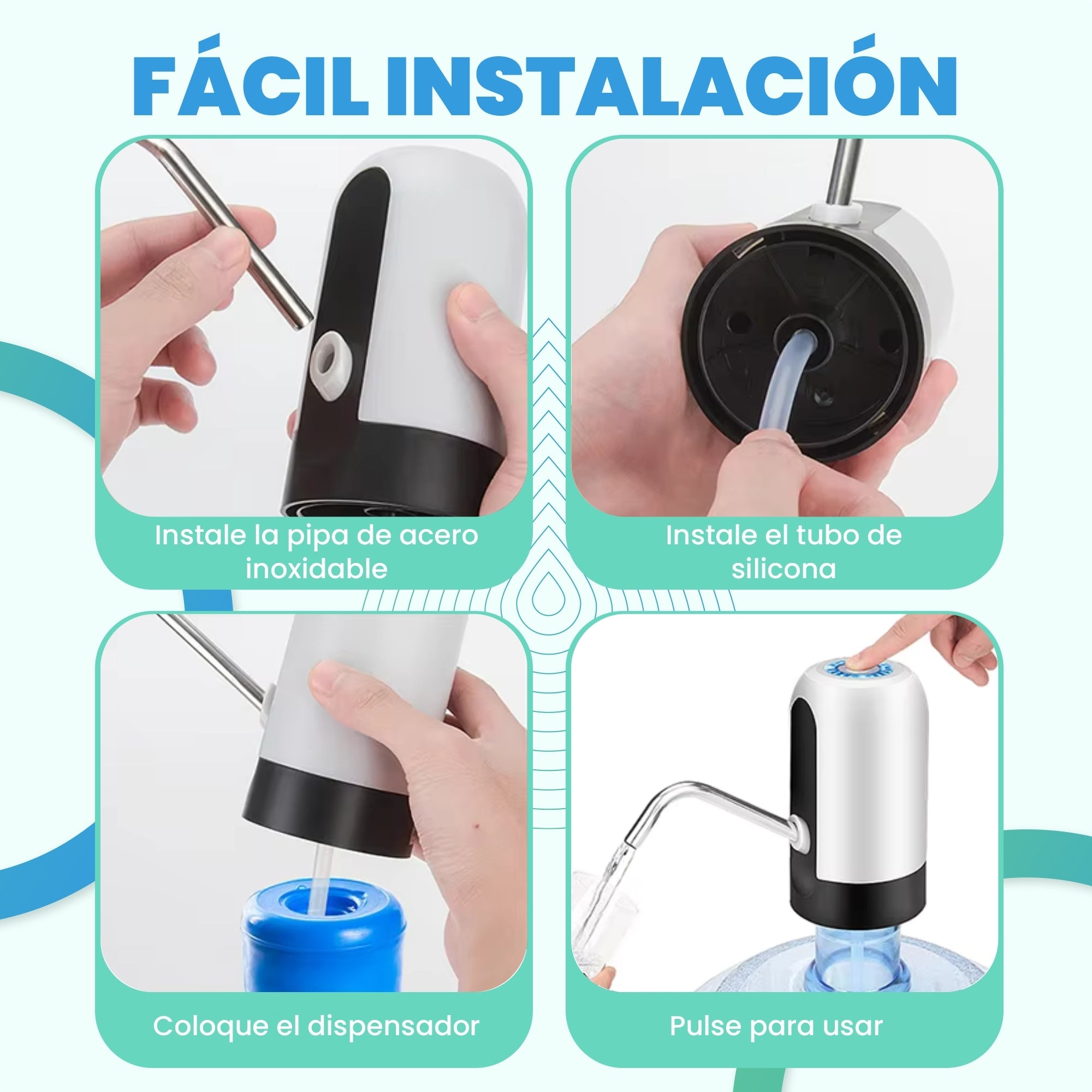 Dispensador de agua eléctrico - blanco