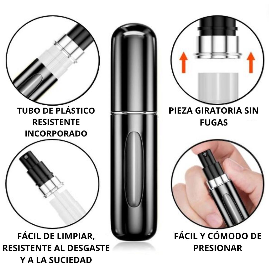 Atomizador perfume recargable - 5 colores