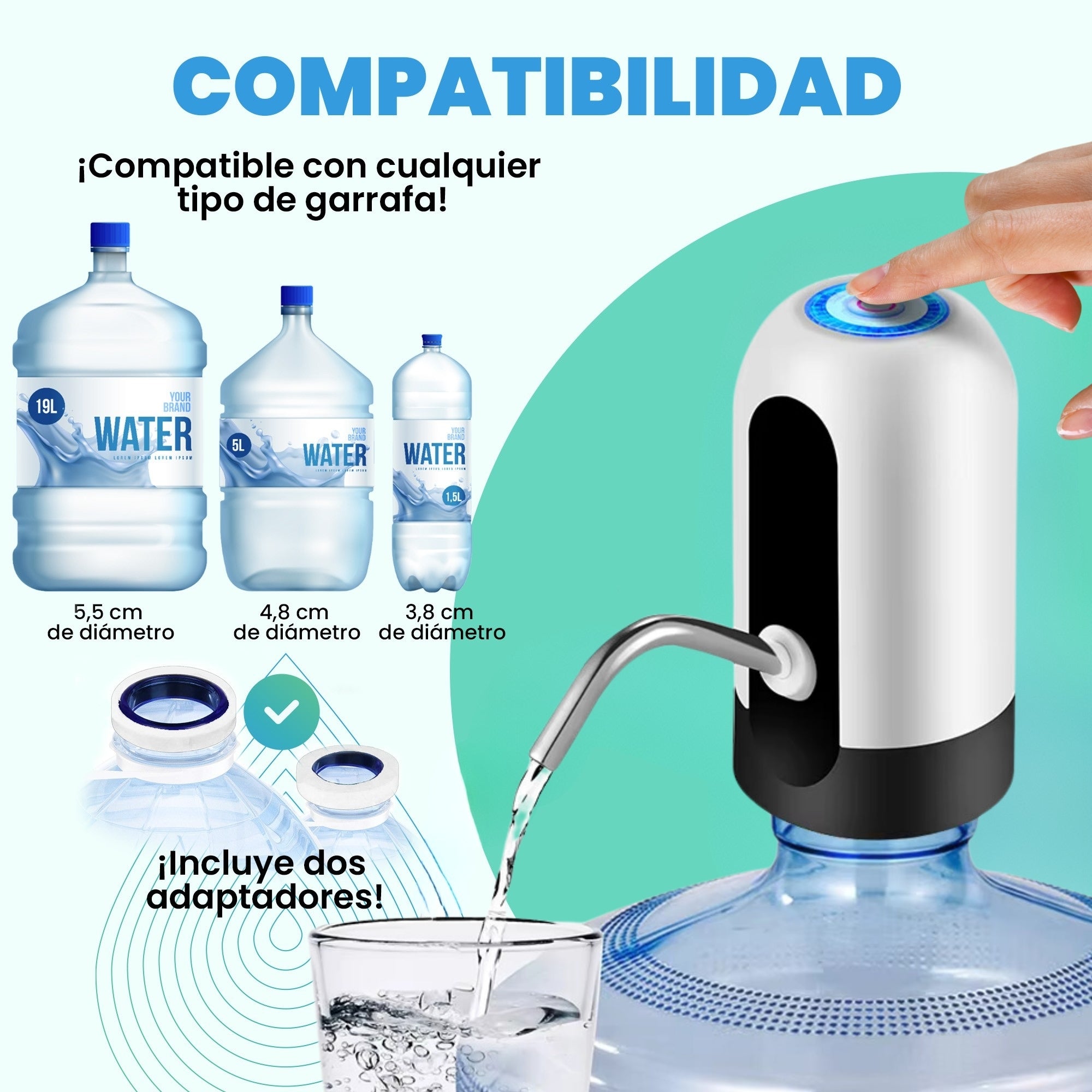 Dispensador de agua eléctrico - blanco
