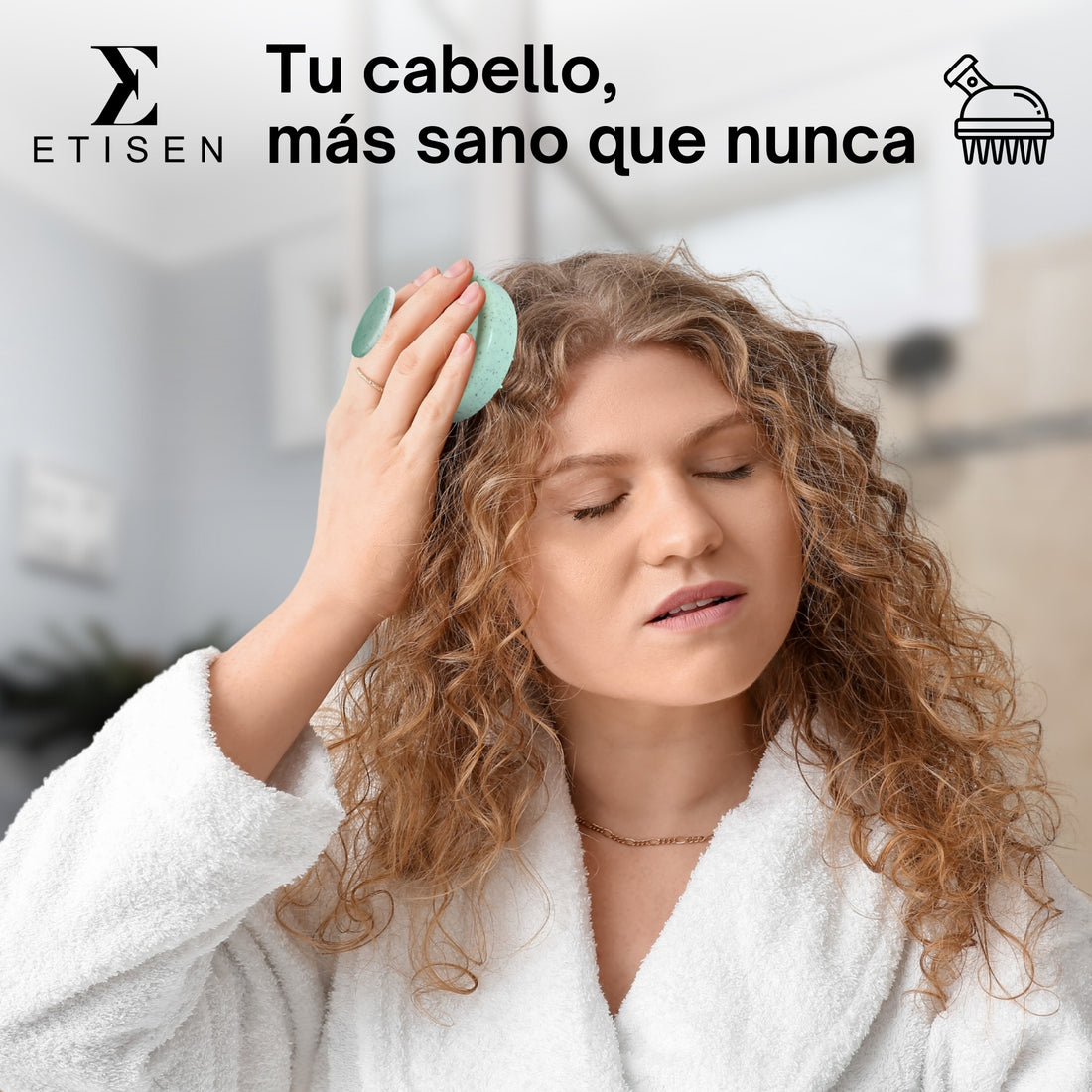 Cepillos masajeadores cuero cabelludo - verde