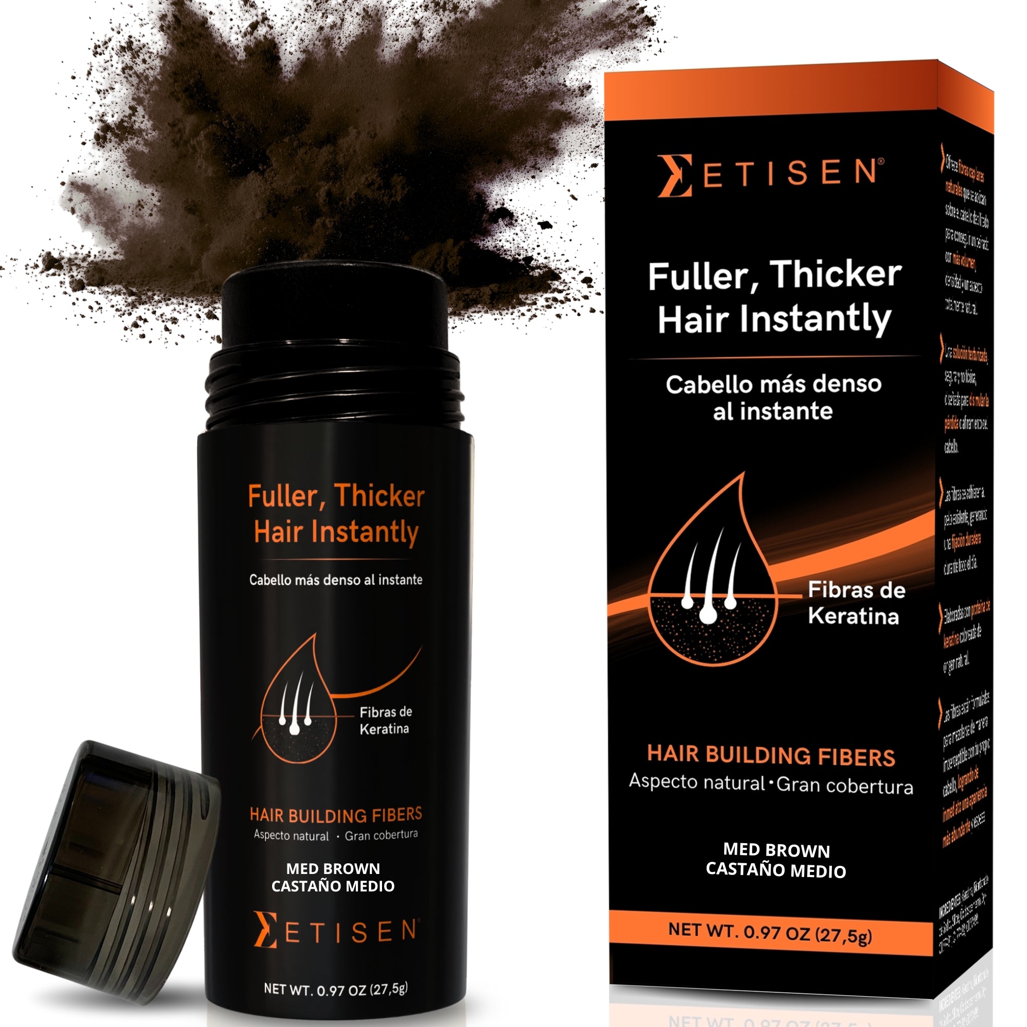 Fibras capilares - castaño medio