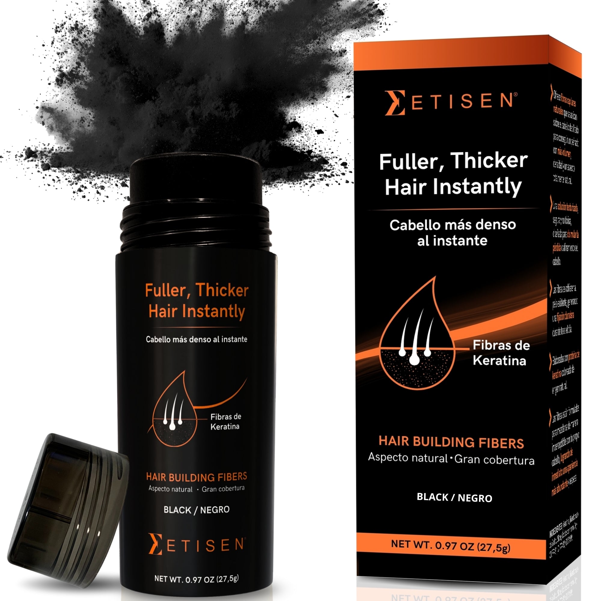 Fibras capilares - negro