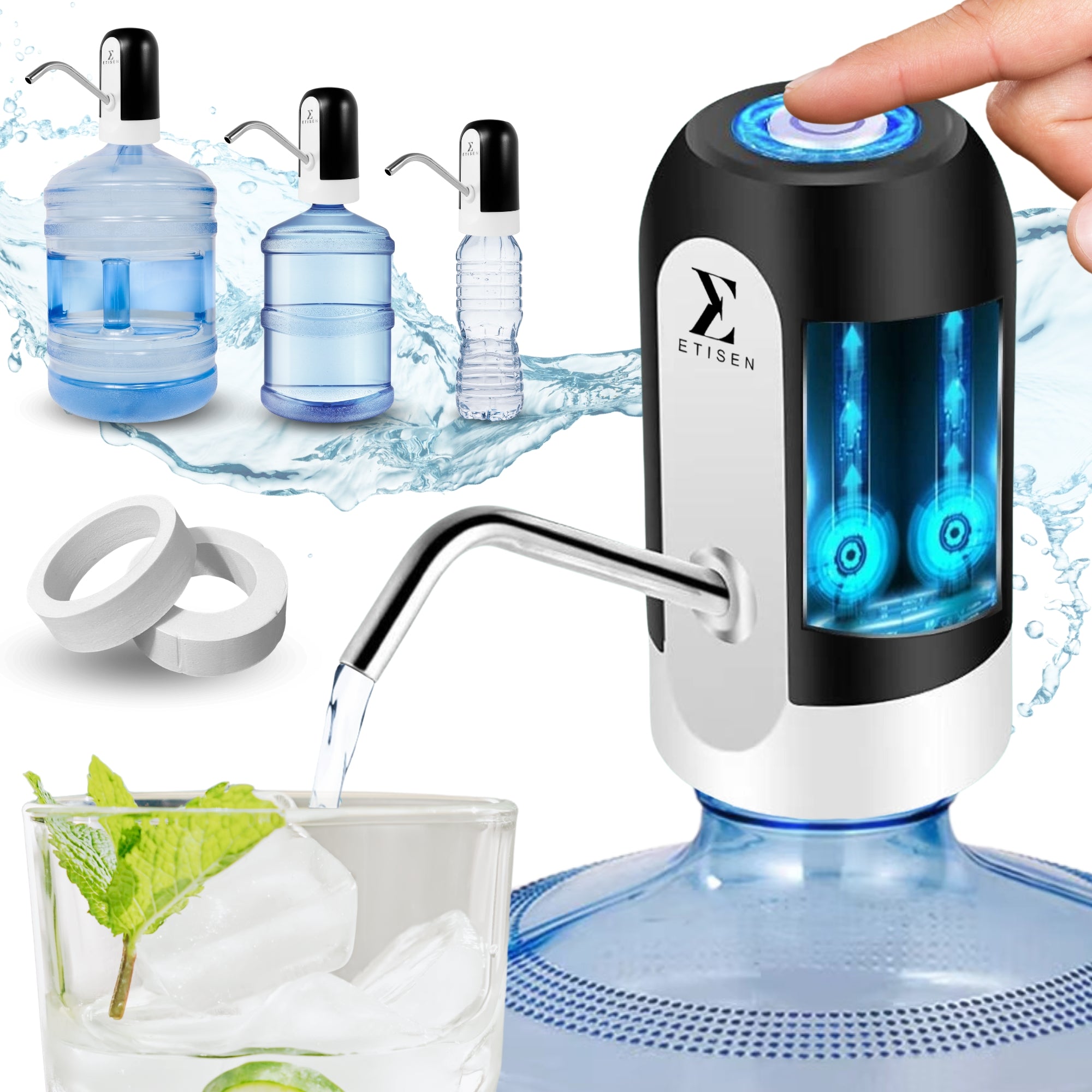 Dispensador de agua eléctrico - negro
